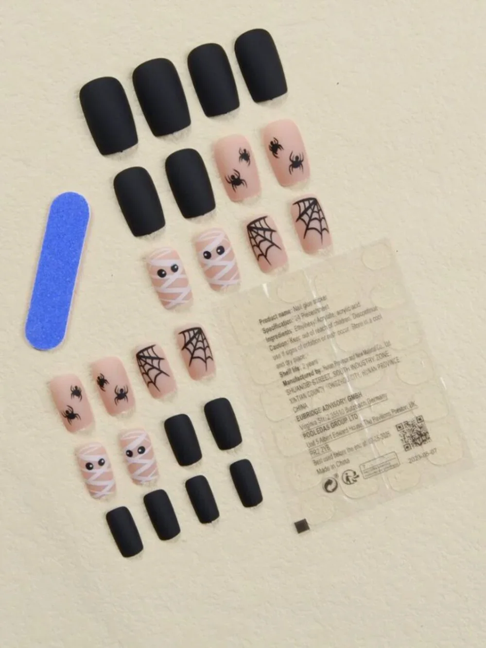 Halloween Press-on Nail Kit - Spider